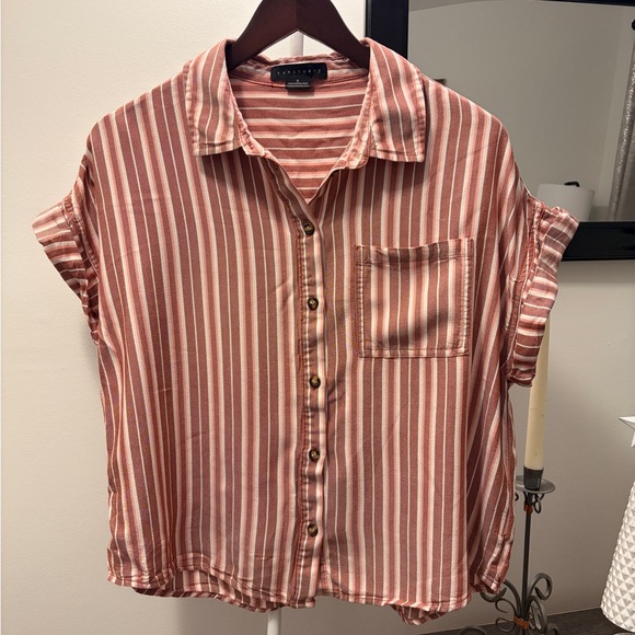 Sanctuary Tops - Sanctuary Red and White Striped Shirt